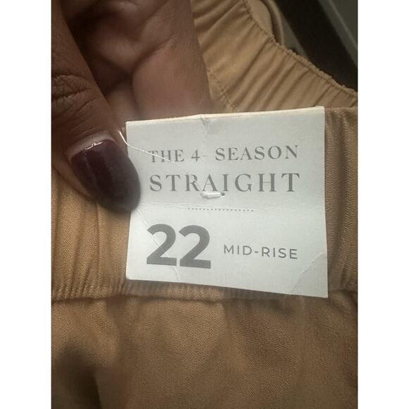 NWT Lane Bryant 4-Season Straight Cargo Pant Khaki Pull-On Casual Size 22 New - Picture 4 of 6